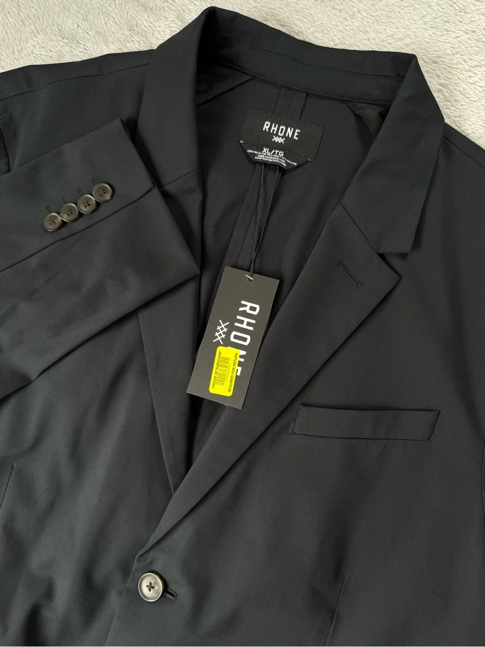 NWT Rhone Commuter Flex Knit Performance Blazer Black Slim Fit Men’s XL